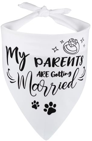 2 Stück Hochzeits Hundehalstücher, Meine Eltern Heiraten Hundehalstuch Weiches Polyester Haustierhalstuch Hochzeits Hundezubehör als Hochzeits Hundedekoration