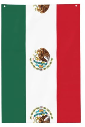 Bandiera del Messico - Bandiera del Messico, 6 x 0,9 m, stile striscione, resistente e durevole, per interni ed esterni (palo non incluso)