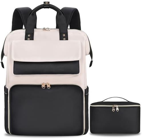 BERTASCHE Laptop Backpack with Lunch Compartment, 15.6 Work Bag for Women