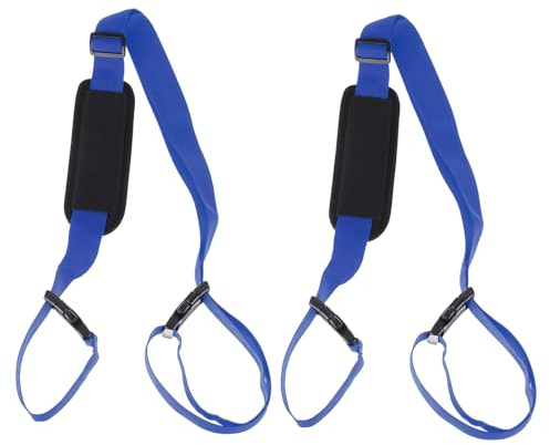 PATIKIL Carrying Beach Chair Straps, 2 Pack Adjustable Beach Chair Straps Shoulder Carrying Straps for Folding Chair Backpack, Dark Blue
