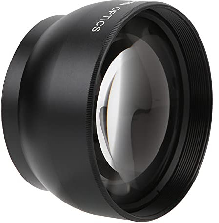 NMLLTB Teleobiettivo, teleobiettivo HD con ingrandimento 2X da 49 mm, teleconvertitore in Lega di Alluminio for Obiettivo Fotocamera da 49 mm e Filtro da 62 mm