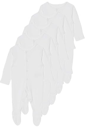 Marks & Spencer Bambino Sleepsuits 5-Pack – Unisex per Bambini e Ragazze – 100% Puro Cotone – vestibilità Regolare – Anti-Slip – con Scratch Mitts
