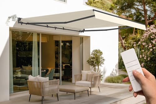 Cazeboo Tenda da sole motorizzata semicassonata FAZZIO 4x3m beige