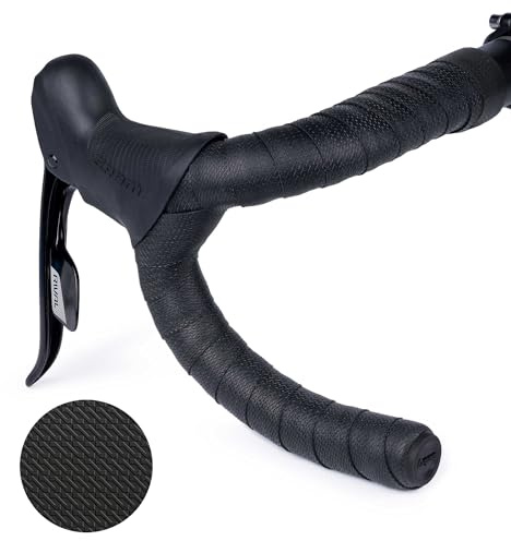 GUEE SL One Road Bike Handlebar Tape Premium PU Leather Microtex Structure with Shock-Absorbing Foam & Ultra-Light Design, Anti-Slip Bar Tape for Superior Grip, Comfort, and Control (2 Rolls)