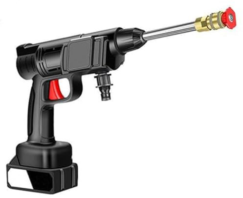 Idropulitrice Portatile, Idropulitrice a Batteria con 2 batterie 16680VF e Scatola di Immagazzinaggio, 0-8 metri di distanza di spruzzo d'acqua, per Auto, Terrazza, Giardino, Pulizia di Tappeti