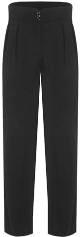 Oyolan Homme Pantalon Danse Latine Salsa Tango Jazz Entraînement Compétition A Noir XL