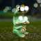 Adornos solares de rana para jardín, estatuas solares para decoración de jardín al aire libre, estatua de animal solar LED impermeable, adorno de jardín de hadas para patio, balcón, césped, regalos