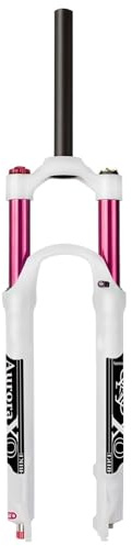 AuroraXQ 26 / 27.5 / 29 Pollici Forcella Anteriore Ammortizzata Sospensione Aria della Bicicletta MTB, Forcella per Biciclette da Montagna 140mm Viaggio 1 1/8 Tubo Dritto con Regolazione del Rimbalzo