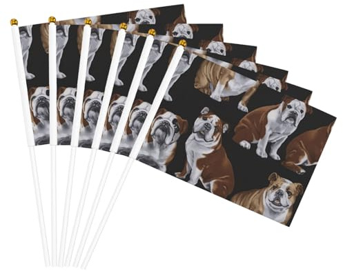 Bandiera leggera con stampa di bulldogs inglesi convenienza bandiere leggere decorazione per interni ed esterni eventi feste