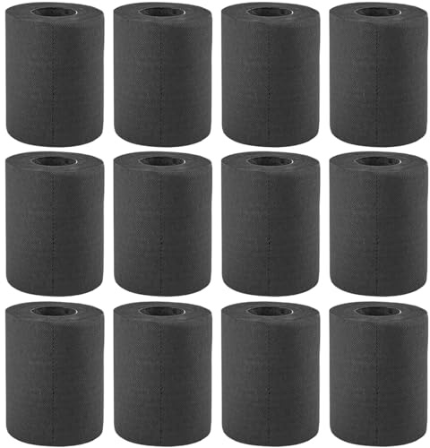 Schwarzes Toilettenpapier, 4-lagig, weich, saugfähig, hautfreundlich, Toilettenpapierrollen für Zuhause, Büro, Hotel, Rollen, Schwarz, 12 Stück Handtücher