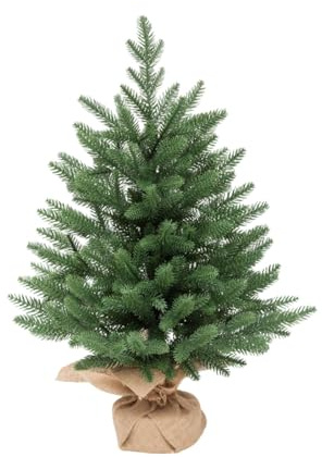 rockible Albero di Natale Artificiale da Tavolo, Verde, Realistico, Finto Albero di Natale Piccolo per Ufficio, Soggiorno, Interni ed Esterni, Abete Rosso da 50 Cm