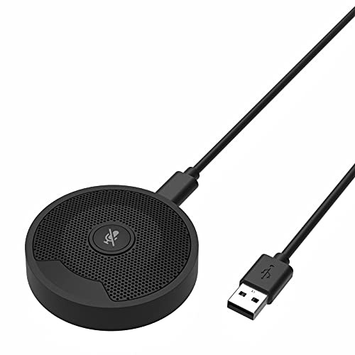 LUCKDANO UM10 USB-Konferenzmikrofon 360° Omnidirektionaler Kondensator für PC- und Gaming-Audio | Plug & Play | Kompatibel mit und Mac | Tragbares Design | Perfekt für Online-Meetings