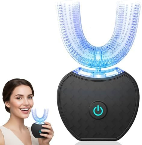 Sonic Brush V5 Spazzolino da denti, 360 ° ad ultrasuoni a forma di U, pulizia profonda dei denti, sbiancamento e cura delle gengive