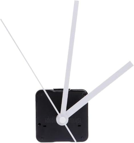 Twzqsyw Silent Quartz Clock Mechanism Kit, Long Shaft Wall Motor Movement Repair Parts, Silent Clock Mechanism Kit for DIY Crafts, White Hands, Electric Movements Suitable for 8-12mm Maximum Dial
