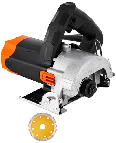 MXBAOHENG 1000W Tile Cutter Electric with 1 105mm Blade for Ceramic Tiles | 13000RPM Tile Saw with 45°＆0-34mm depth Adjust Diamond Blade for Cutting Tile