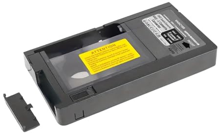 KTUXZCI Adattatore da VHS a VHSC, convertitore di nastro portatile da 12 mm, facile controllo, supporta SVHSC, accessorio elettronico SVHS, adattatore per cassette da VHS a VHSC,