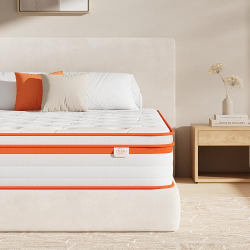 TeQsli 9-Zonen Matratze 140x200 cm H3 mittelfest 25cm Höhe, Ergonomische Taschenfederkernmatratze mit Gel Memory Schaum, Rücken- & Druckentlastung, Atmungsaktiver Bezug Öko-Tex & CertiPUR zertifiziert