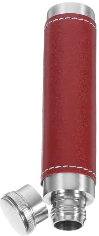 Tube à Vin Portable 1 Oz en Acier Inoxydable pour Usage Extérieur | Forme Tube Cigare, Base Ronde, Argenté, Lot de 1 Pièce, Couvre aussi L’usage comme Étui