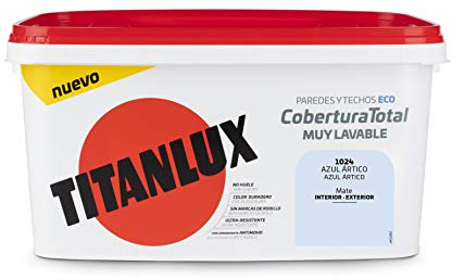 Titanlux - Pintura Plástica Cobertura Total Cubeta 4L (1024 Azul Artico)