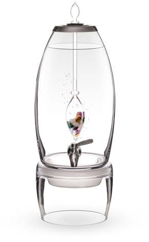 VitaJuwel Grande 5 Elements | Wasserspender mit Amethyst, Chalcedon, Versteinertes Holz, Rosenquarz & Achat für Wachstum und Stabilität