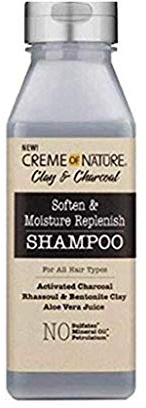 Creme of Nature Clay & Charcoal Soften & Moisture Replenish Shampoo 355 ml, Grey