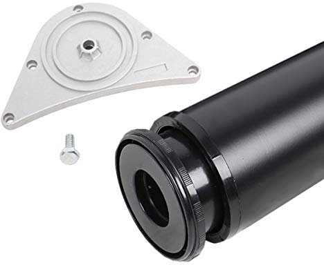 Tischbein 80mm Durchmesser Höhe 870 mm in schwarz Tischfuß Möbelfuss aus Metall