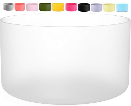 Boot Sleeve for Hydro Flask Bottles & Travel Tumbler-Stanley Quencher Tumblers-Owala & Simple Modern Tumblers, Anti-Slip Protective Cover (White Clear, Fits HydroFlask 32 oz & 40 oz Bottles)