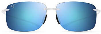 Maui Jim Unisex Sunglasses, Blue Hema Crystal Matte, L