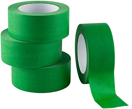 Lichamp 4 Pack Green Painters Tape 2 inch Wide, Medium Adhesive Green Masking Tape Bulk Multi Pack, 2 inch x 55 Yards x 4 Rolls (220 Total Yards)
