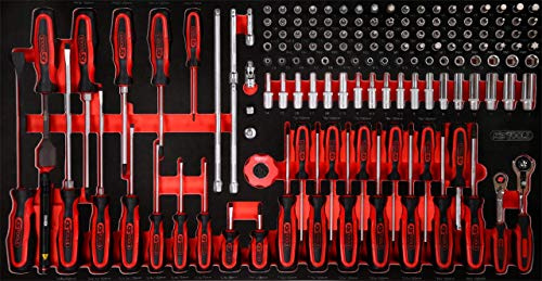 KS Tools 813.0146 1/4'' Steckschlüssel- / und Schraubendreher-Satz in Schaumstoffeinlage, 146-tlg