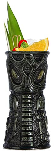 Vinbcorw Tiki Mugs Cocktail - Grandes tasses de fête hawaïennes en céramique, verres à Cocktail exotiques mignons, Tiki Bar professionnel Hawaiian Party Barware,As shown