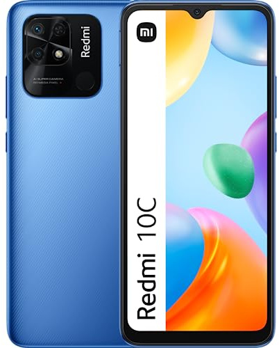 XIAOMI Redmi 10C – Smartphone de 4+128GB, Pantalla Dot Drop de 6,71” HD+, Snapdragon 680, Cámara Principal de 50 MP, Batería de 5000 mAh, Azul