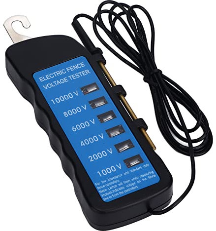 Tragbarer Digitaler Elektrozaun-Spannungsprüfer, 6-Lampen-Tester 10000 V Elektronischer Zaun-Spannungsprüfer Digitaler Elektrozaun-Spannungsprüfer für Den Bauernhof