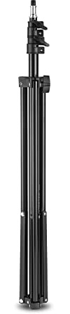 Instarter LampPod 200 Lampenstativ 68-200 cm für LED Panels, Leuchten & Studioblitze, Lichtstativ belastbar bis 3,5 kg, Blitzstativ mit 5/8“ Spigot Anschluss & 1/4“ Gewinde