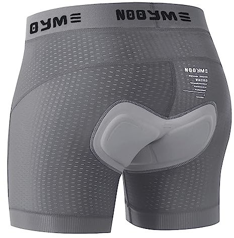 NOOYME Cykelbyxor för män, med vadderad 29D-kudde, MTB-kudde, ventilerande, snabbtorkande cykelshorts för män, halkfria, för cyklister