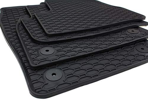 kfz-premiumteile24 Premium Gummimatten Kompatibel mit Taigo T-Cross + Fabia IV (PJ) ab 2021 Fußmatten Allwetter Automatten Gummi 100% Passgenau Schwarz 4-teilig