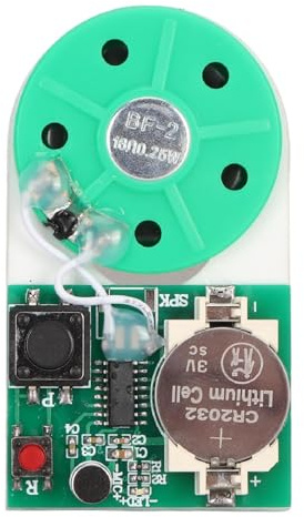 25S Push Button Recordable Sound Chip, Recordable Sound Module, Push Button Control Card Sound Recorder, Card Voice Recorder, Custom Button Record für Grußkarten