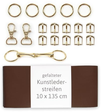 Bridon Hobby Horse ◆Gold Edition ◆ : kit de matériel avec cuir marron (sans instructions)
