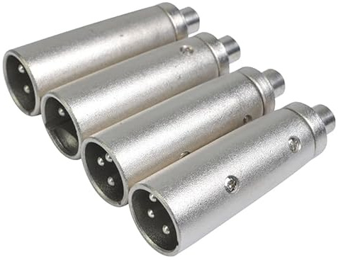 XLR Male to Phono/RCA Adaptor Pack of 4