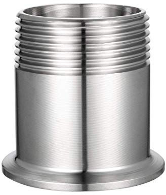 XYWHPGV Sanitär-Rohrfitting 1-1/4 NPT Außengewinde auf 1,99 Ferrule Edelstahl-Klemmfitting, Packung mit 1(d6c6e ee001 c4f44 5751a 063d1 c2410