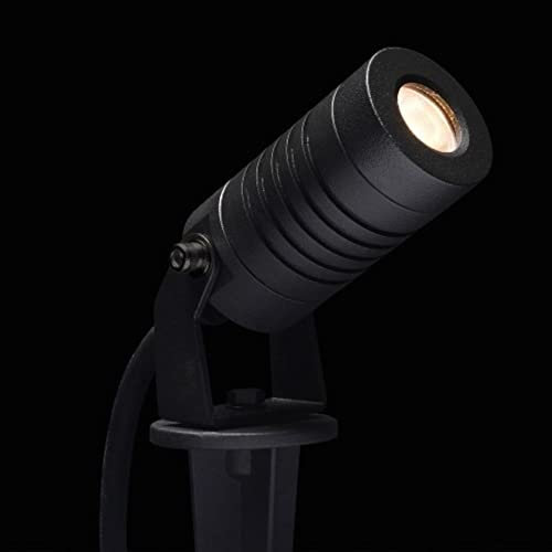 Hamulight LED Erdspießstrahler Ponte | Außenstrahler - Erdspießleuchten - Erdspießleuchte - Garten Strahler Erdspieß - Gartenspot | 1W - Edelstahl - Außen - 230V - IP65 - Warmweiß