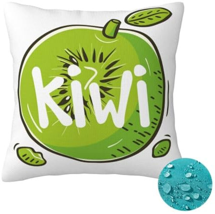 Outdoor Kissen Wetterfest 2 Stück Grün Kissenbezug 40x40 cm, Sommer Gartenkissen Deko Outdoor Sitzkissen Wetterfest, Kissenbezüge Kiwi Pillow Cover Outdoorkissen für Balkon Patio Garten Deko -OZ88