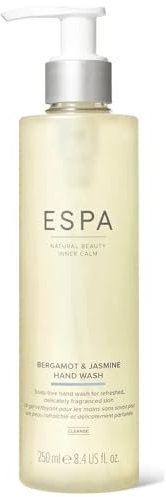 ESPA | Bergamot and Jasmine Hand Wash | 250ml | Pure Essentials Oils | Comforts and Cleanses Skin | Coconut & Citrus | 100% Natural Fragrance | Suitable for Sensitive Skin