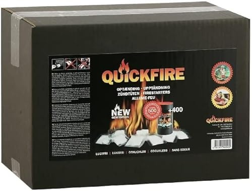 Sparpack 500 Ofenanzünder im Karton Kaminanzünder Quickfire Anzündtüten