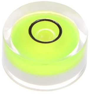 HARFINGTON Nivel de burbuja redondo de 18 x 9 mm, mini niveles de burbuja circular para nivelar cámara, trípode, telescopio, taller, marco de fotos, color verde