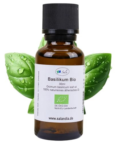 Sala Basilikumöl Aroma Methylchavicol ätherisches Öl naturrein BIO - zum Verzehr - 30 ml