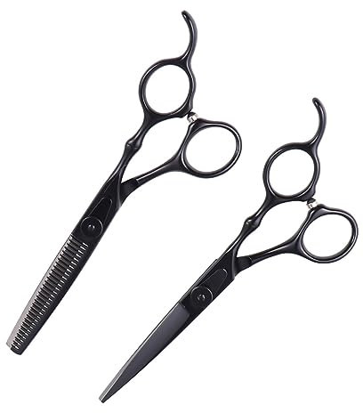 AUTSUPPL 2stücke Haarschneideschere Professionell Set Mit Stücken Schere Aus Hochwertigem Stahl Rostfrei Für Pony Und Haare Schneiden Mit Griffigem Design Für Sicheren Haarschnitt