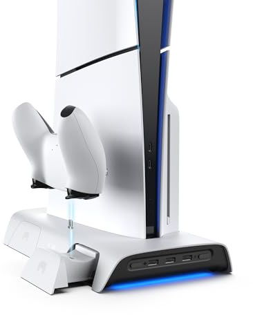 KIWI design D3 Support Refroidissement Charge Magnétique RGB pour PS5 Slim