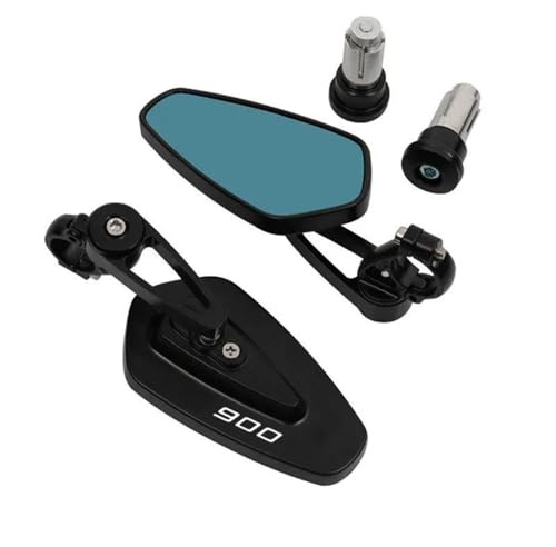 TYSMYXGS Rückspiegel Motorrad-Rückspiegel, Lenkerendenspiegel, 7/8 Zoll, 22 Mm, Rückspiegel, Rückfahrzubehör Für K&awasaki Z900 Z 900 1 Paar(SCHWARZ,X-1)