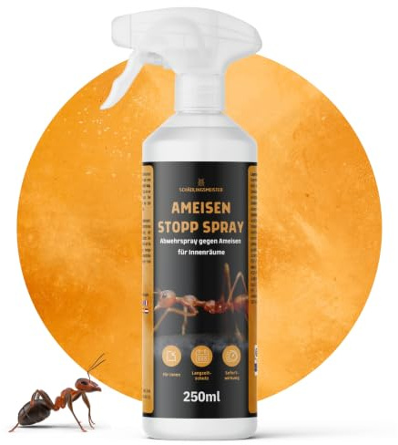 Ameisen Repellent Spray - 100 ml - Hoch konzentriert - Starke Abwehrwirkung - LANGZEITWIRKUNG - Für Innen - Anti Ameisen Spray - Ameisenmittel Innen (100ml)
